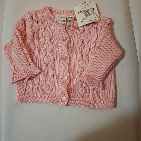 Kids Pink Cable Knit Sweater - Picture 1 of 1